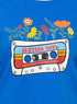 Royal Blue Printed Long - Sleeve Design 27 - Khotwh